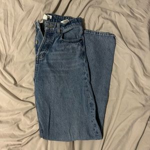 High rise baggy jeans
